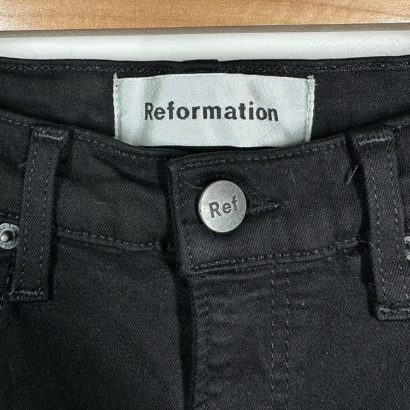 REFORMATION Black High Waist Skinny Jeans Size 25 - Picture 2 of 7